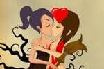 Halloween Girls Kissing Jeu